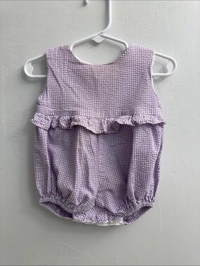 Purple Seersucker Gingham Bubble